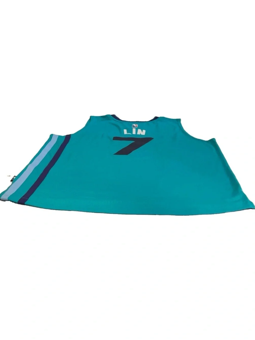 Jeremy Lin Charlotte Hornets #7 Men's Large Adidas Teal Jersey Extremely RARE
